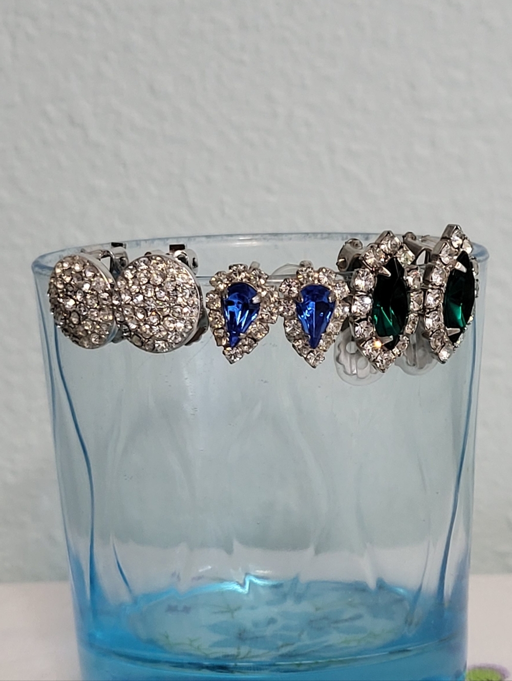 3pr Vintage Rhinestone Clips